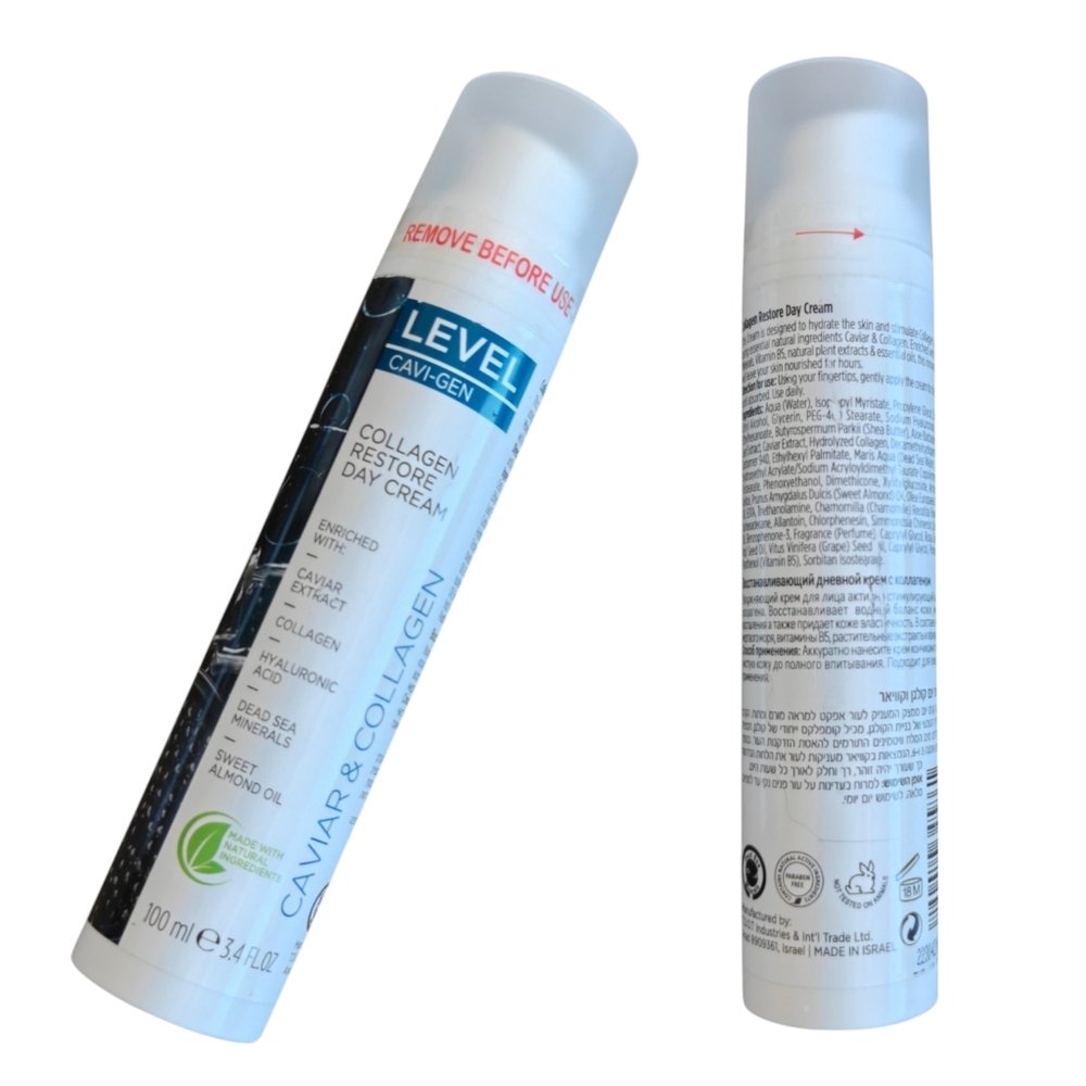 LEVEL CAVI-GEN | Collagen Restore Day Cream | Dead Sea Beauty Products.